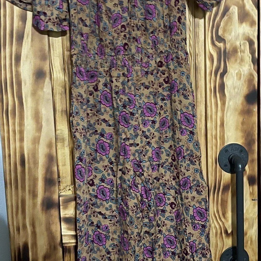 Boho style Raga Anthropologie Floral Off Shoulder Bell Sleeve Jumpsuit S NEW - Picture 3 of 7